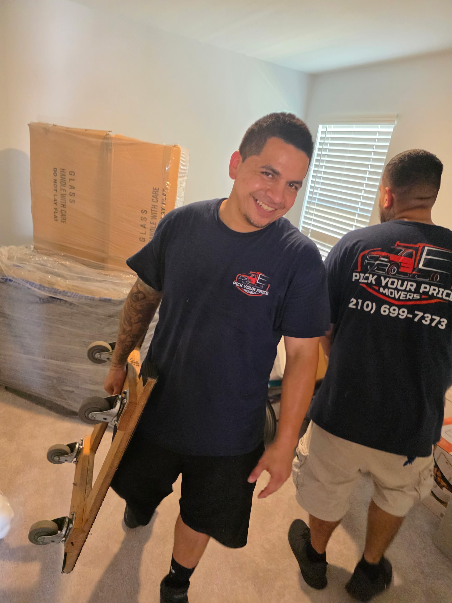 Professional moving team