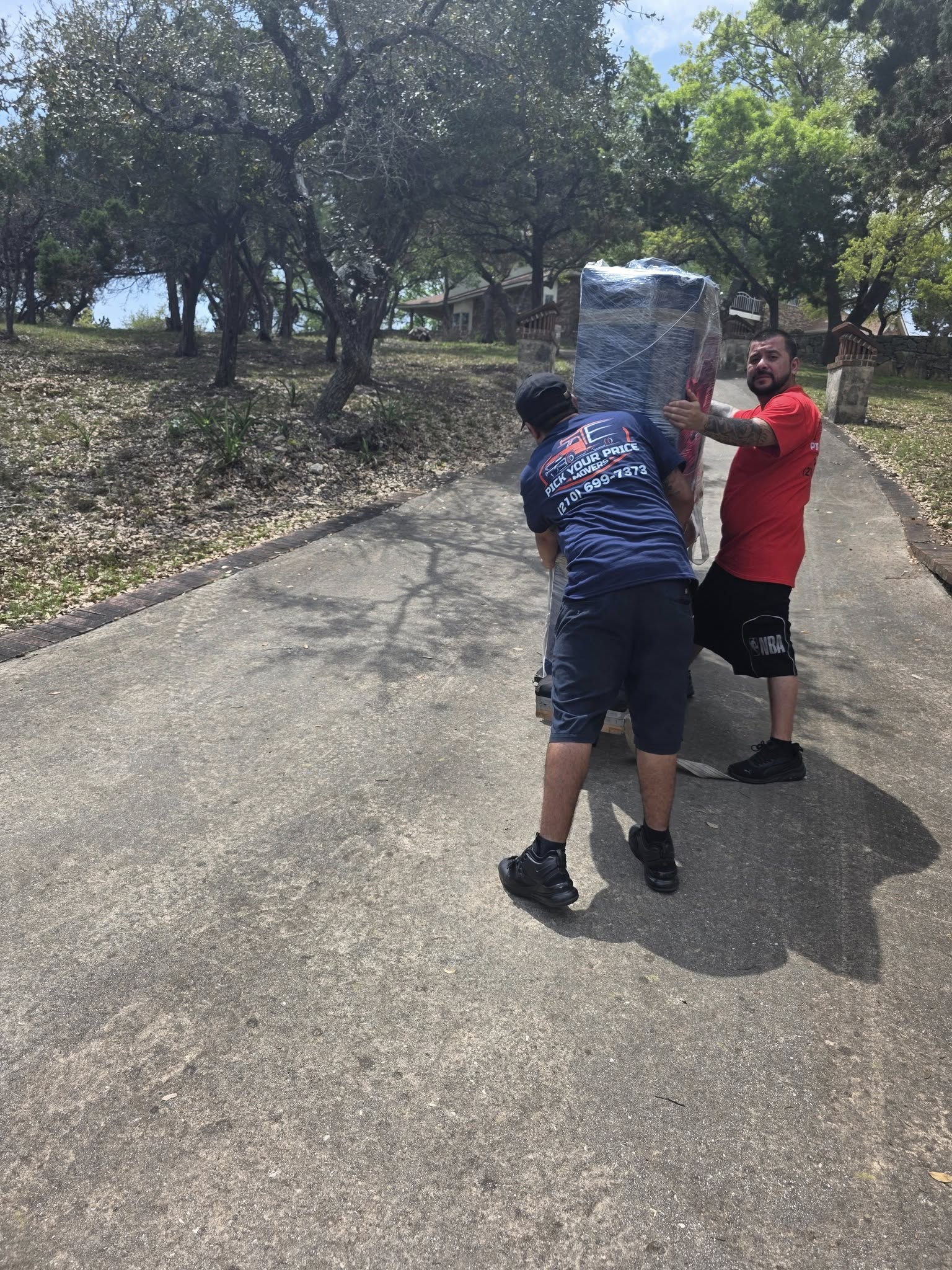 Professional movers at work