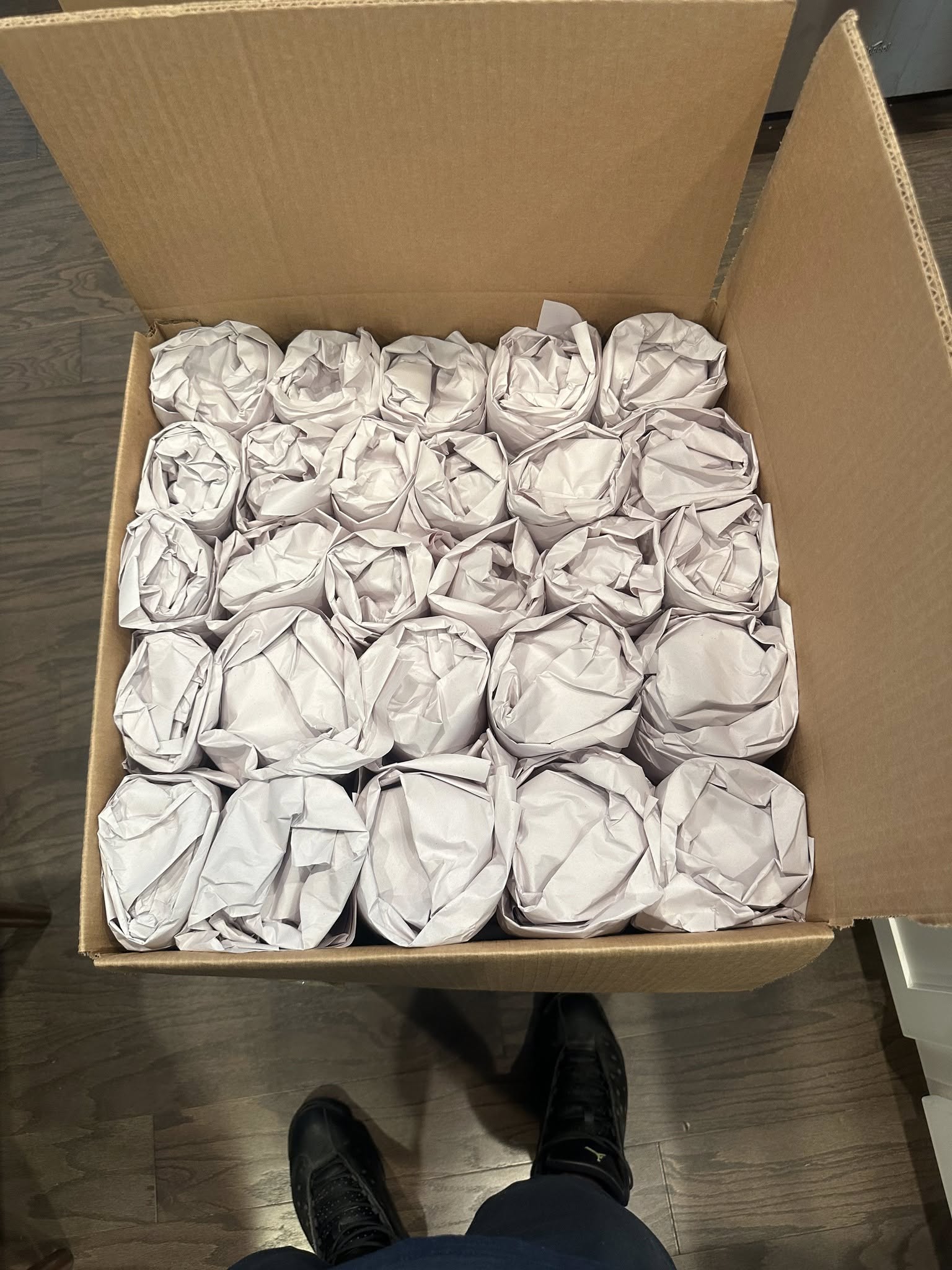 Professionally packed moving boxes