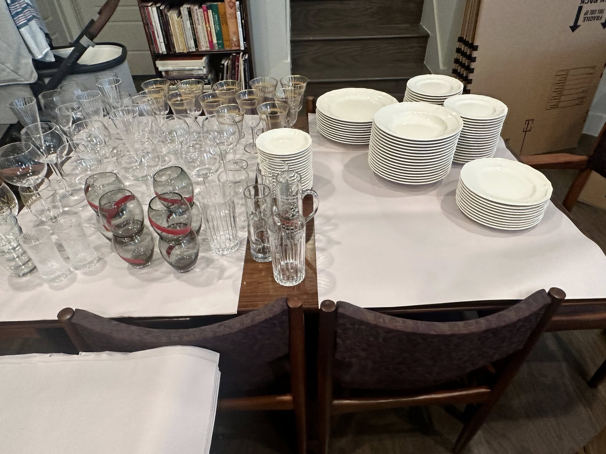 Careful packing of fragile items